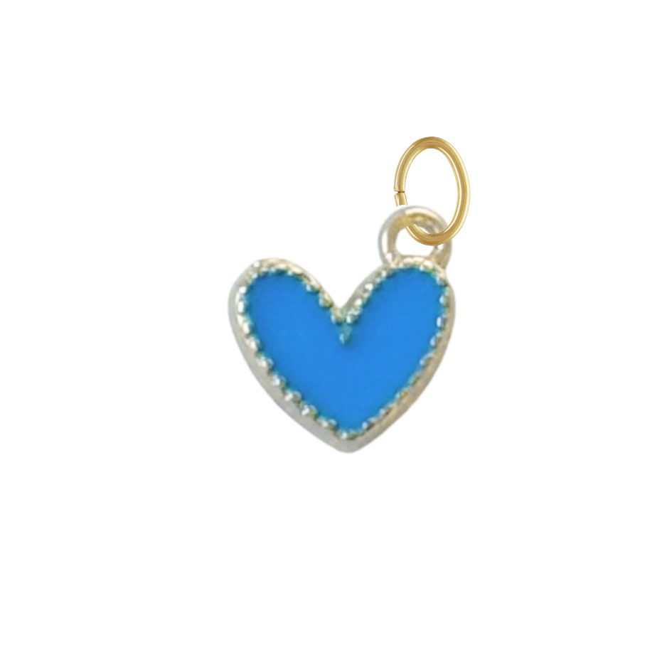 Dainty Light Blue Heart Charm