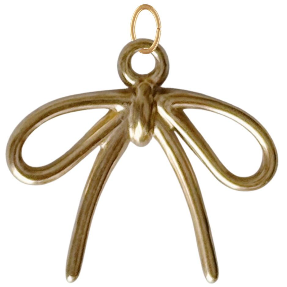Large Gold Bow Charm