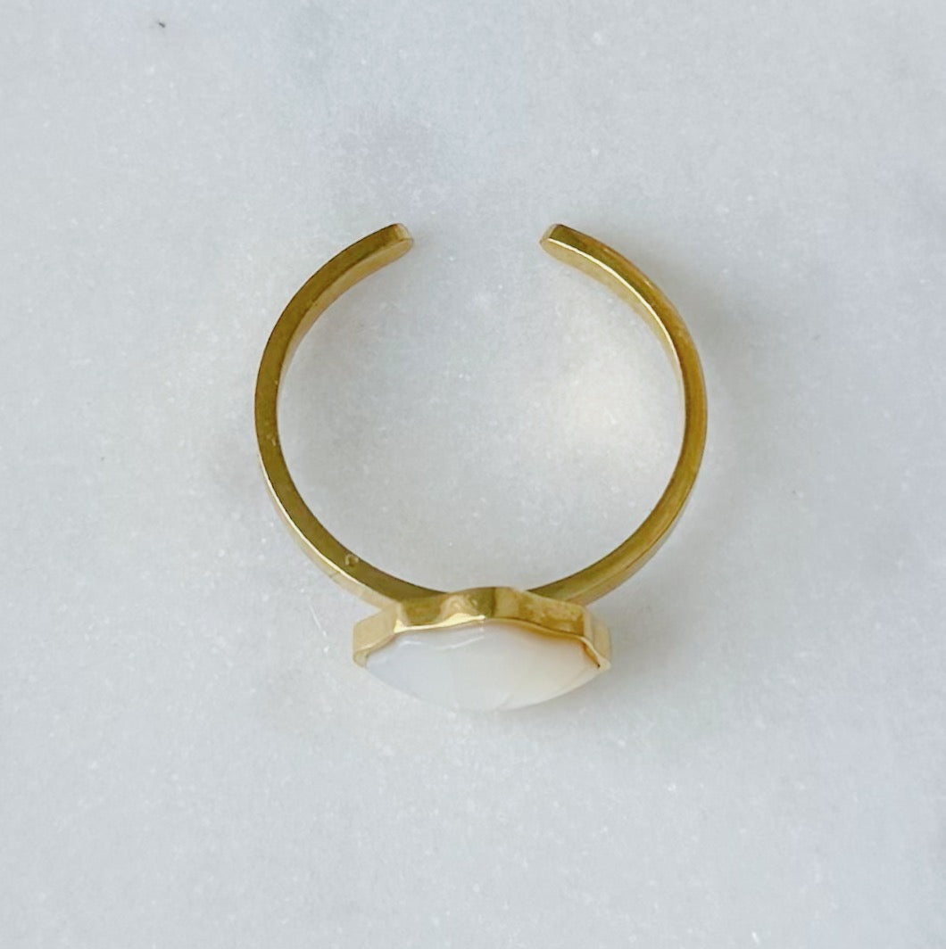 Capri Enamel Shell Ring
