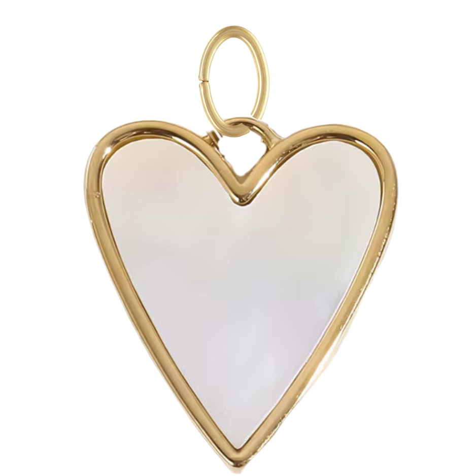 Large Mother of Pearl Heart Pendant