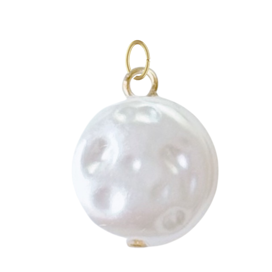 Round Faux Pearl Charm