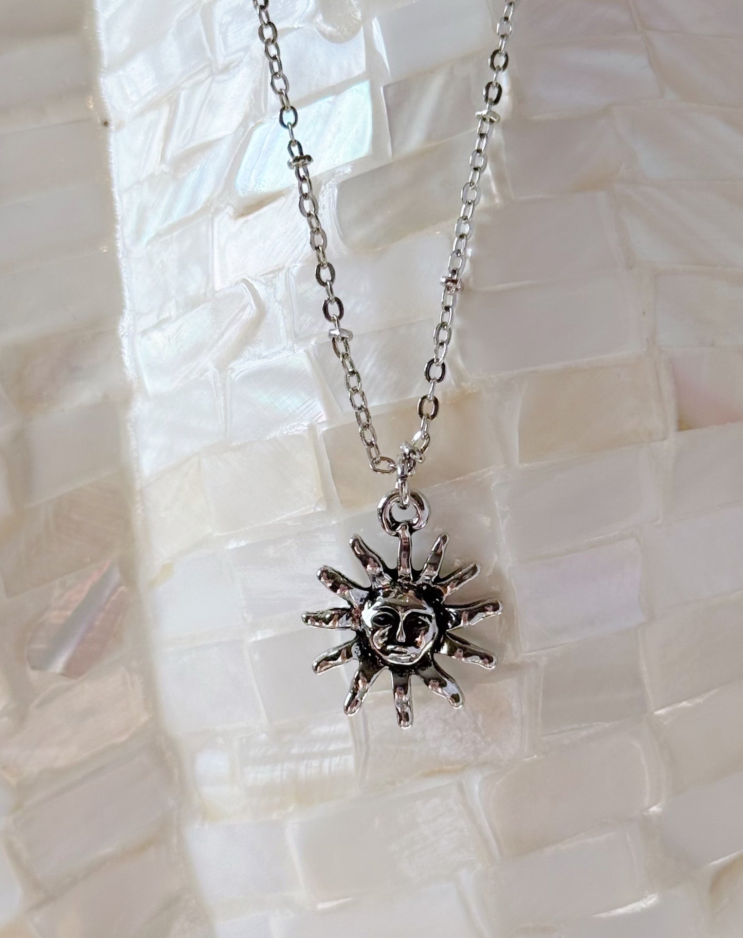 Silver Sun Necklace