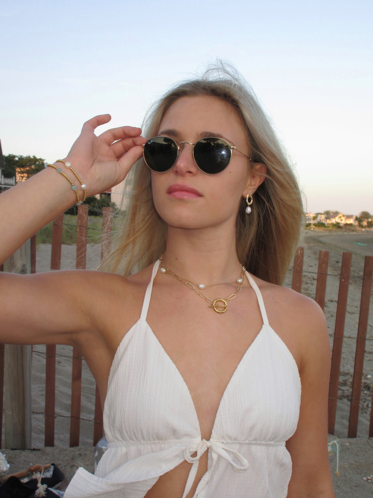 Chunky Textured Toggle Necklace