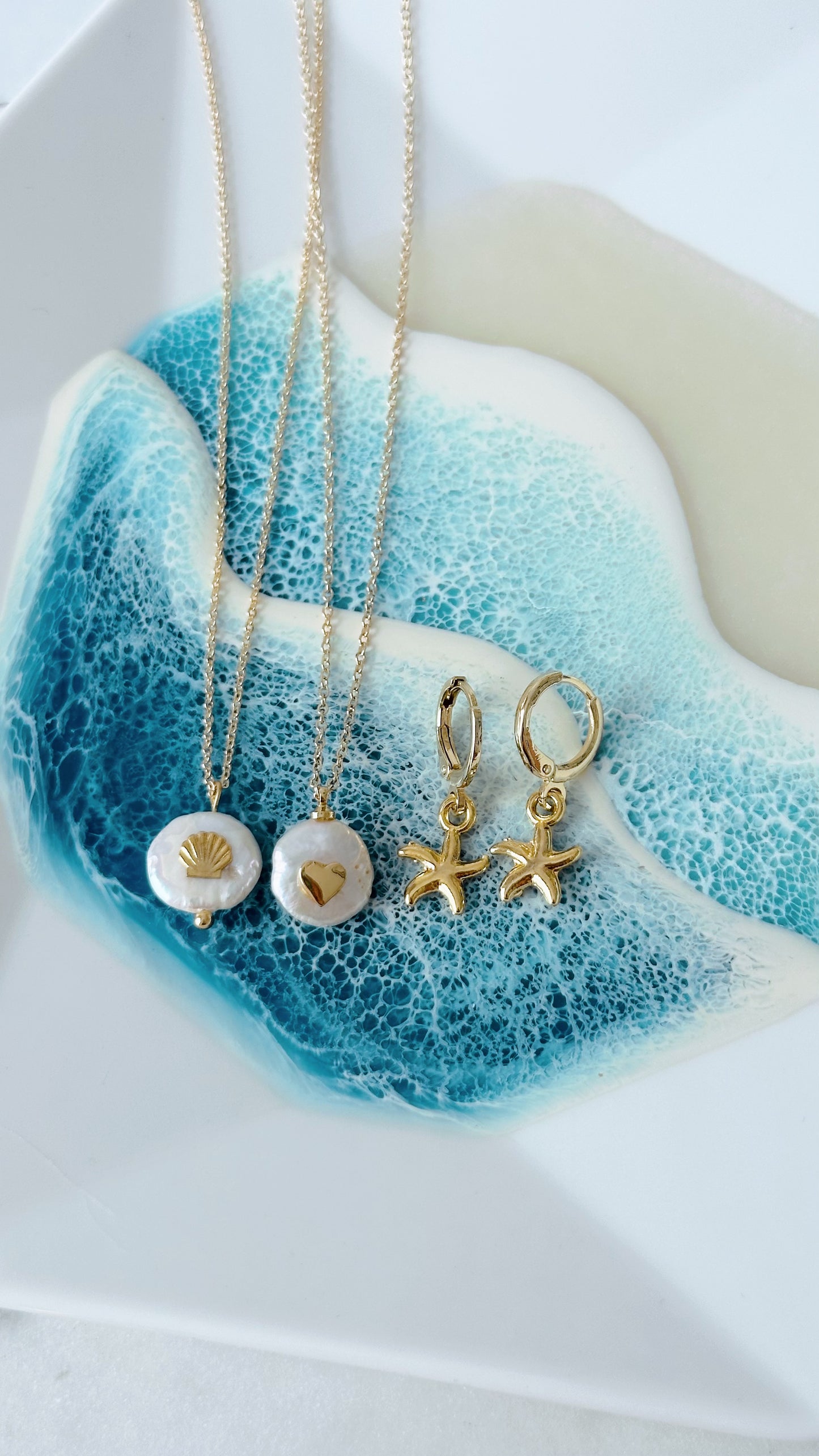 Gold Starfish Huggie Earrings