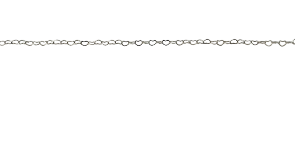 Dainty Silver Heart Paperclip Chain