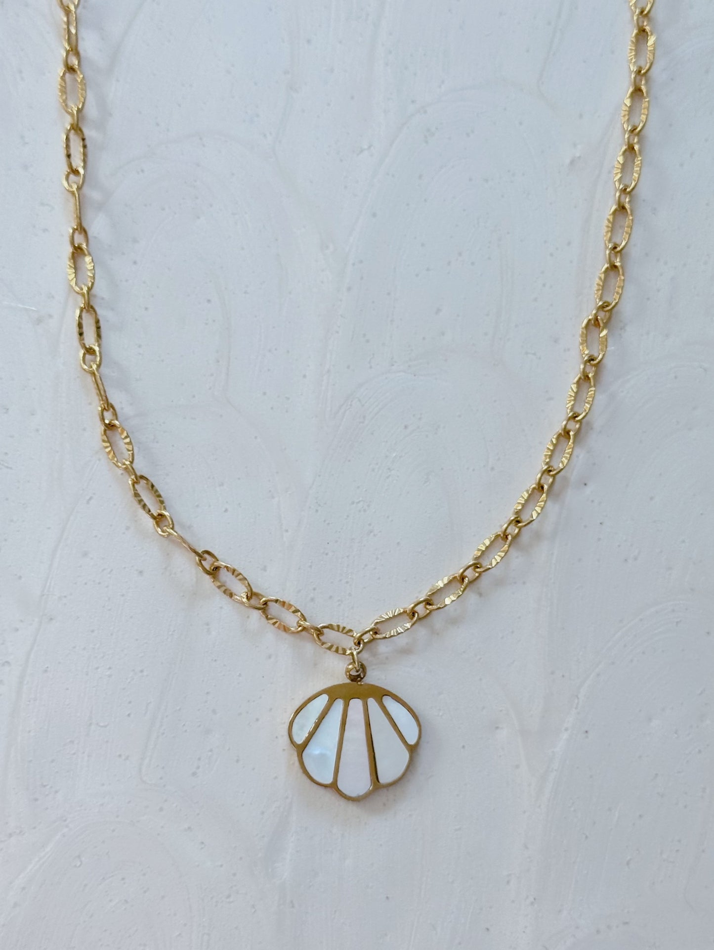 Miacomet Mother of Pearl Seashell Necklace