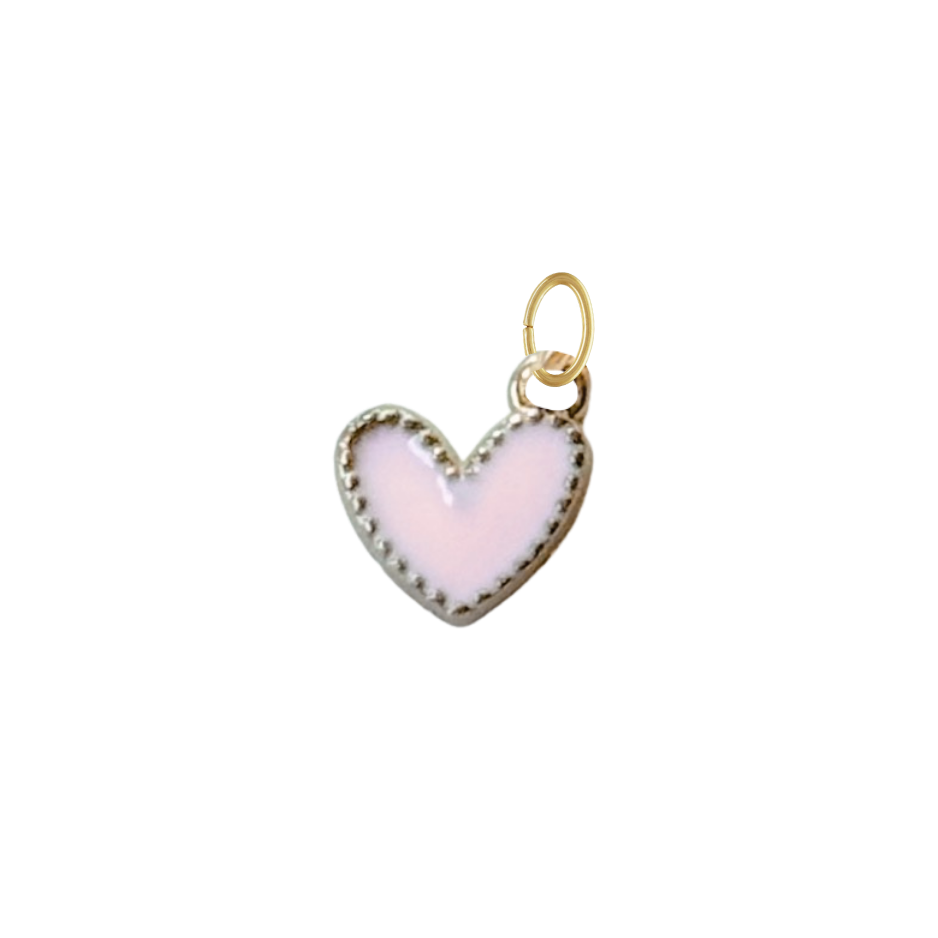 Dainty Light Pink Heart Charm