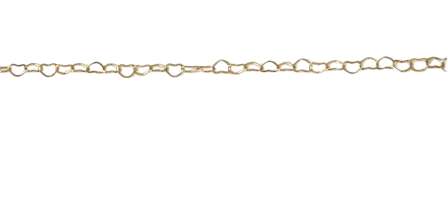 Dainty Gold Heart Paperclip Chain
