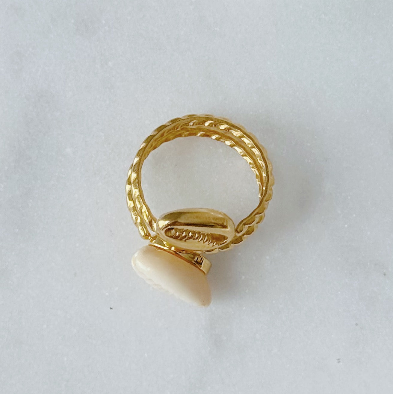 Double Cowrie Shell Ring