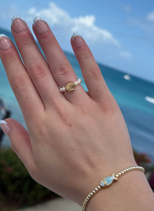 Pearl Seashell Ring