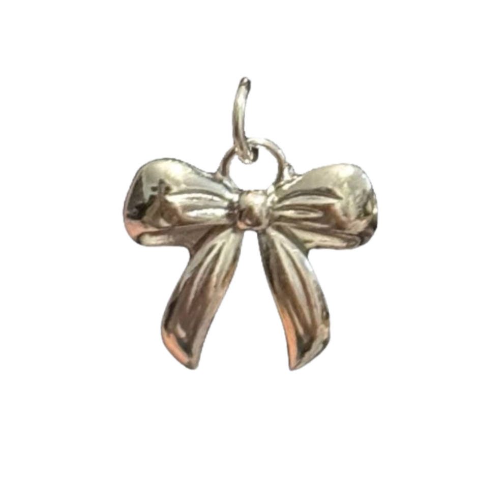 Silver Bow Charm