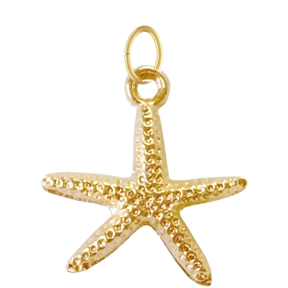 Large Gold Starfish Charm