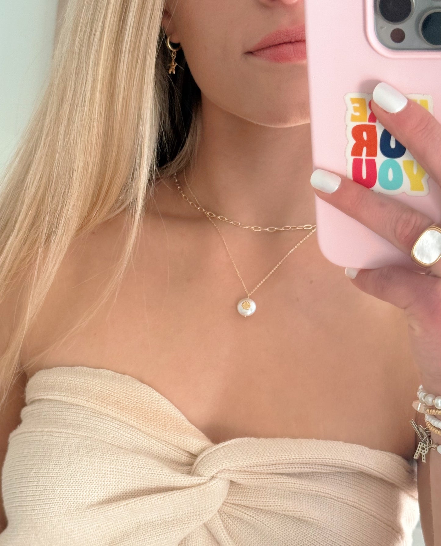 Sanibel Pearl Seashell Necklace