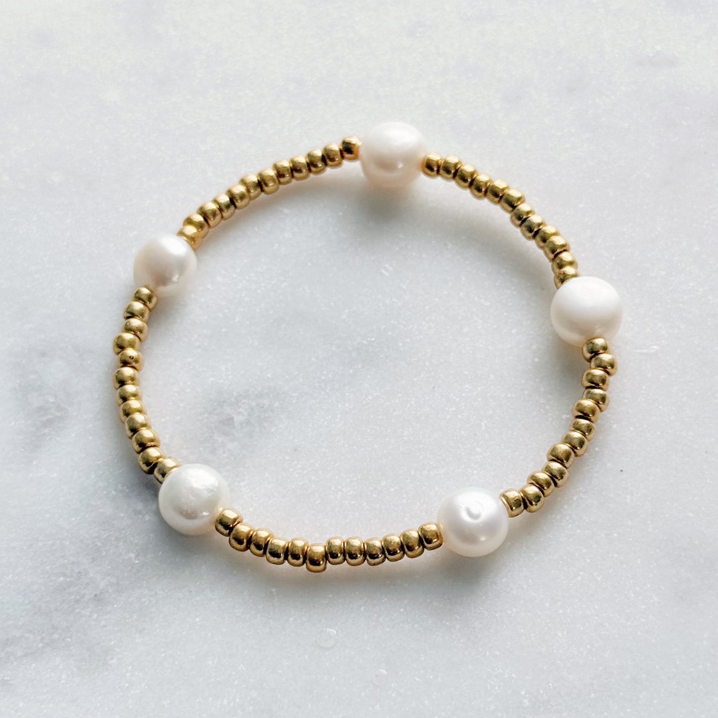 Golden Pearl Shoreline Bracelet