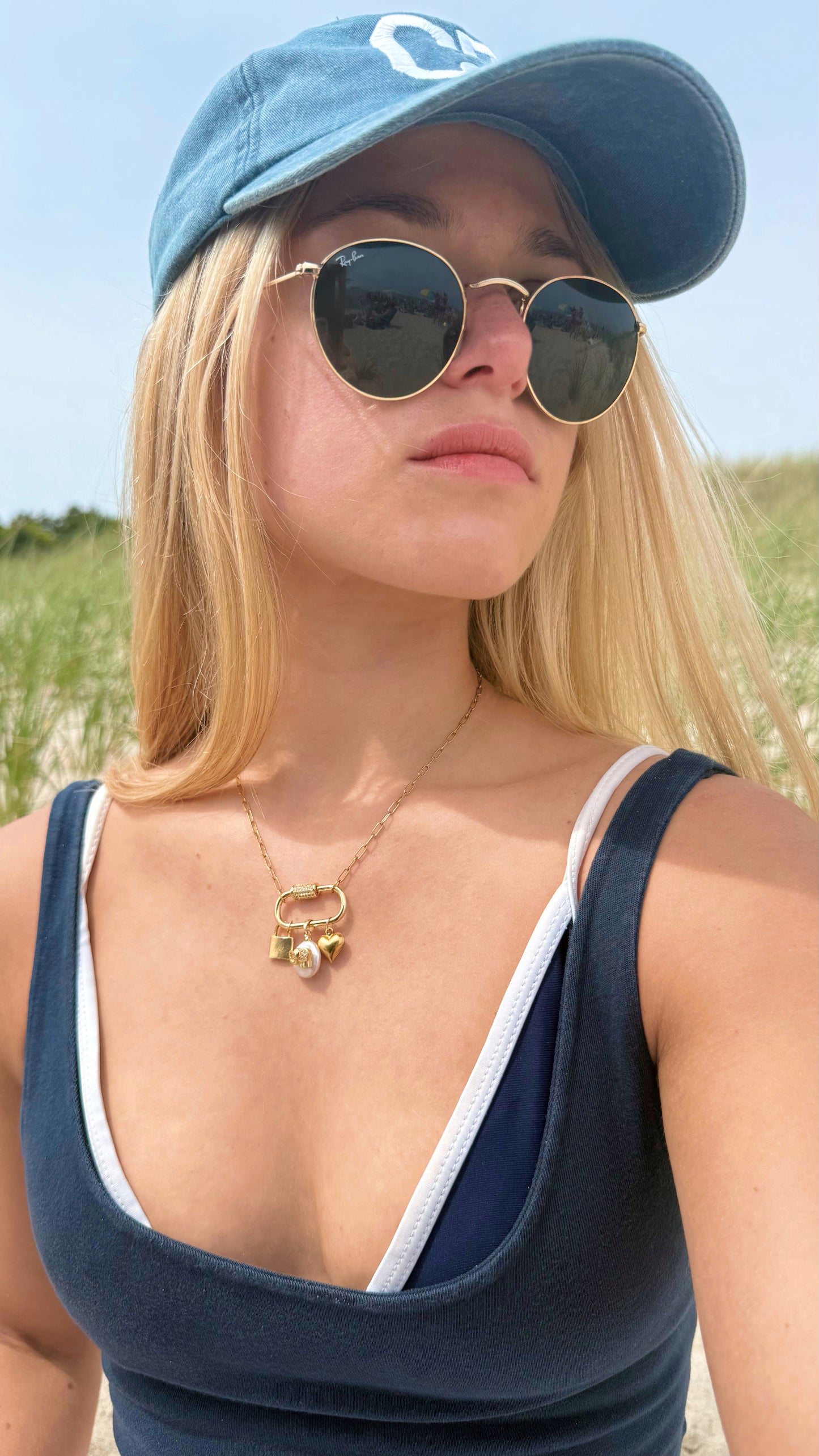 Golden Elephant Carabiner Necklace