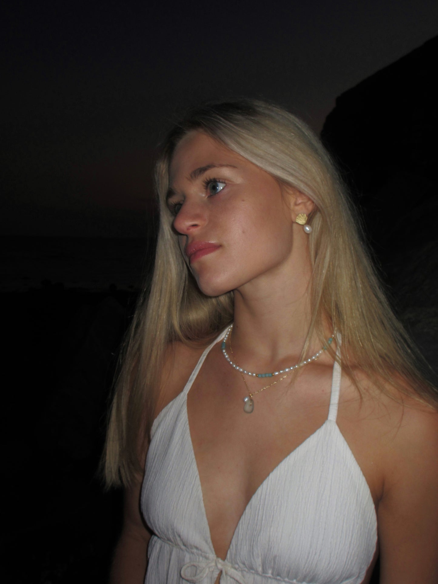 Sea Glass & Pearl Necklace