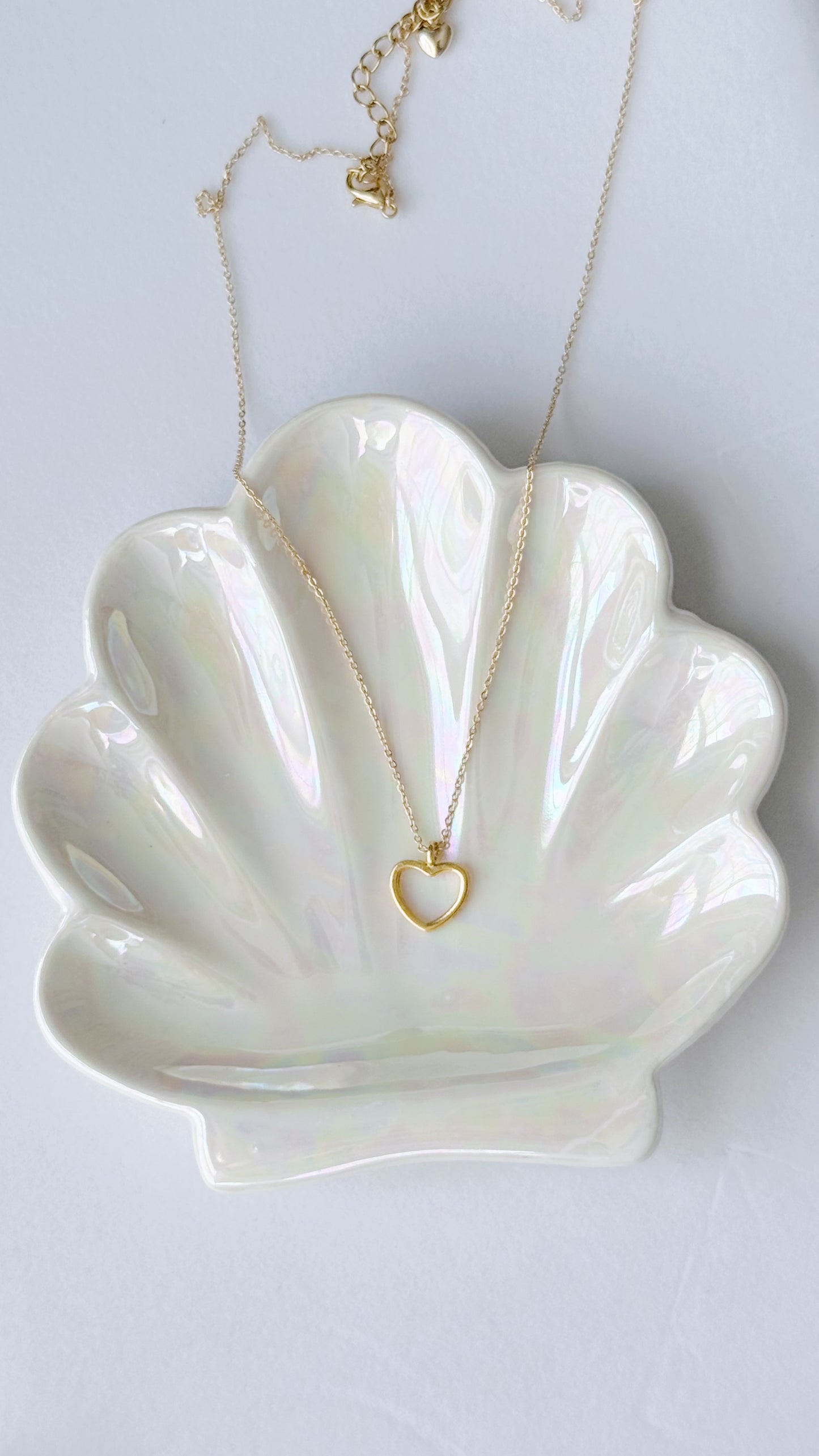 Gold Heart Charm Necklace