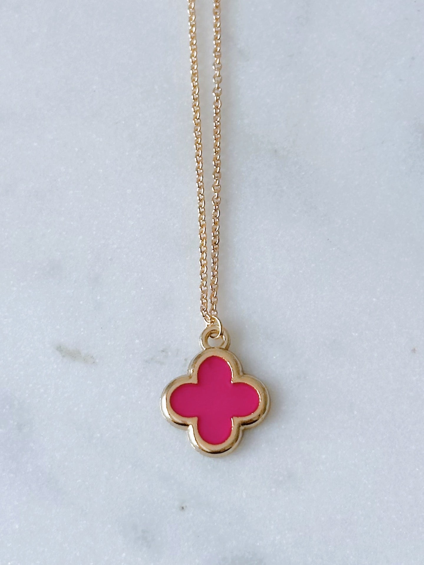 Gold Clover Charm Necklace
