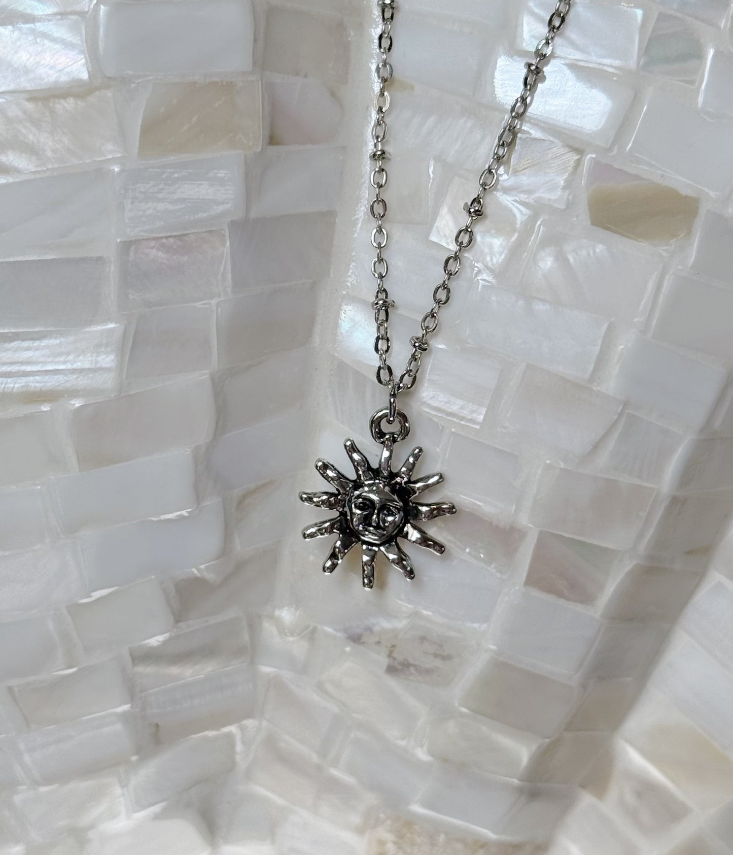 Silver Sun Necklace