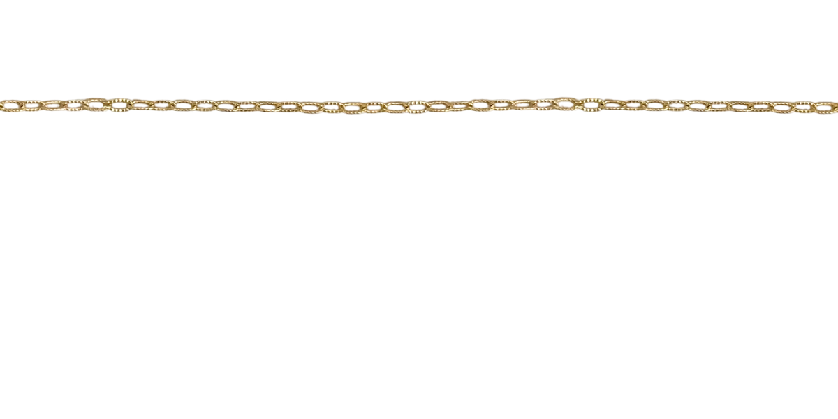 Tiny Gold Crimped Paperclip Chain