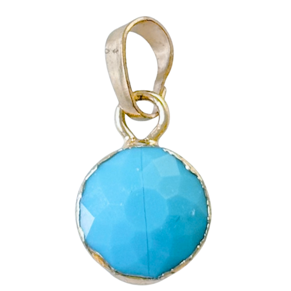 Round Larimar Pendant