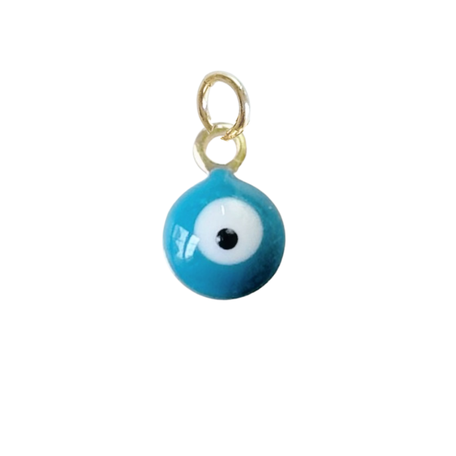 Tiny Light Blue Evil Eye Charm