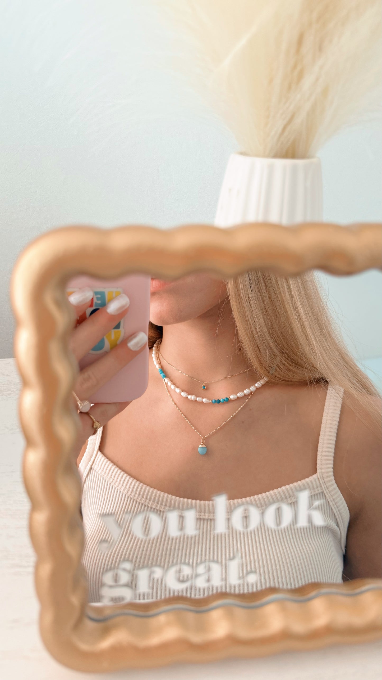 Turquoise Nugget Gemstone Necklace