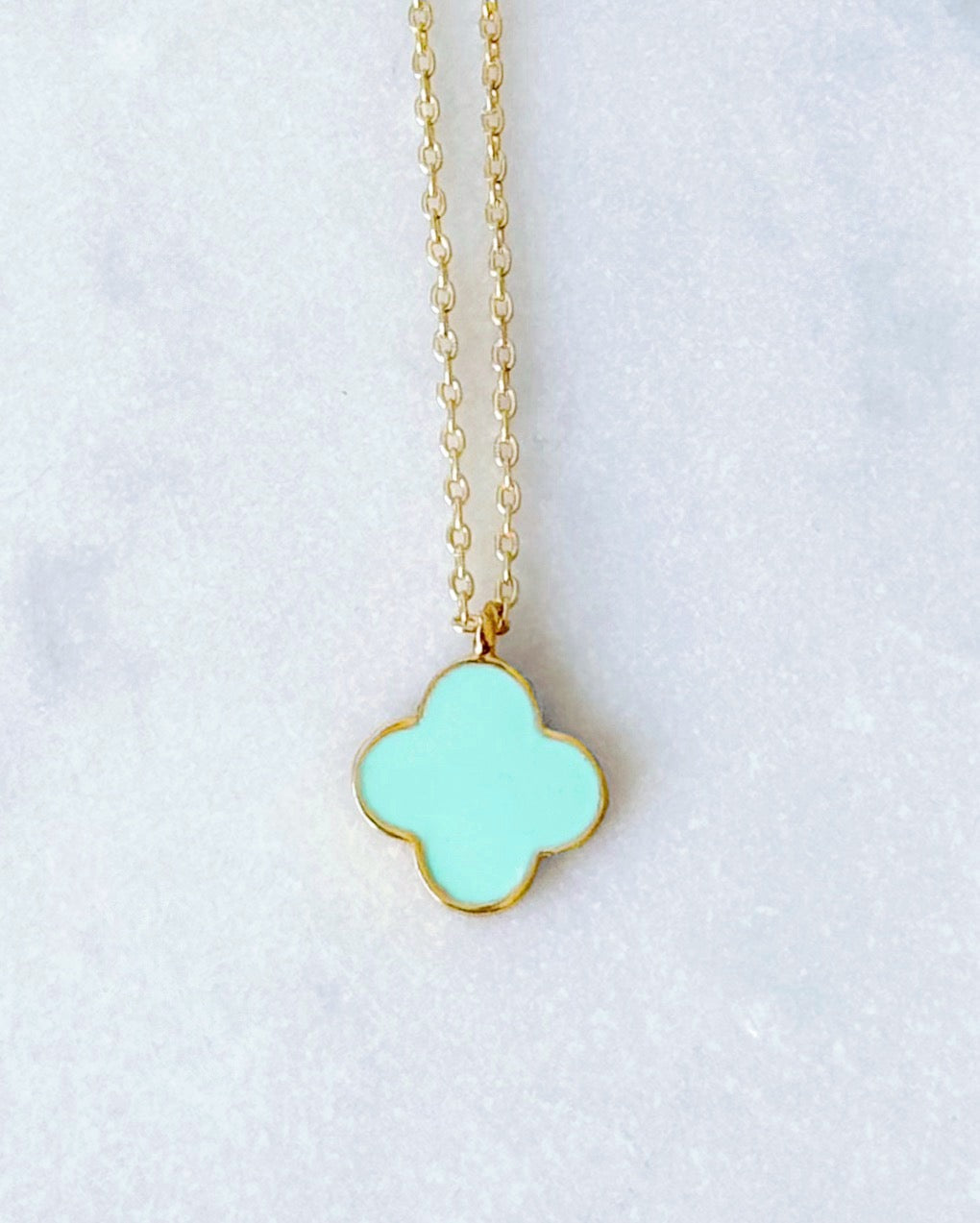 Gold Clover Charm Necklace
