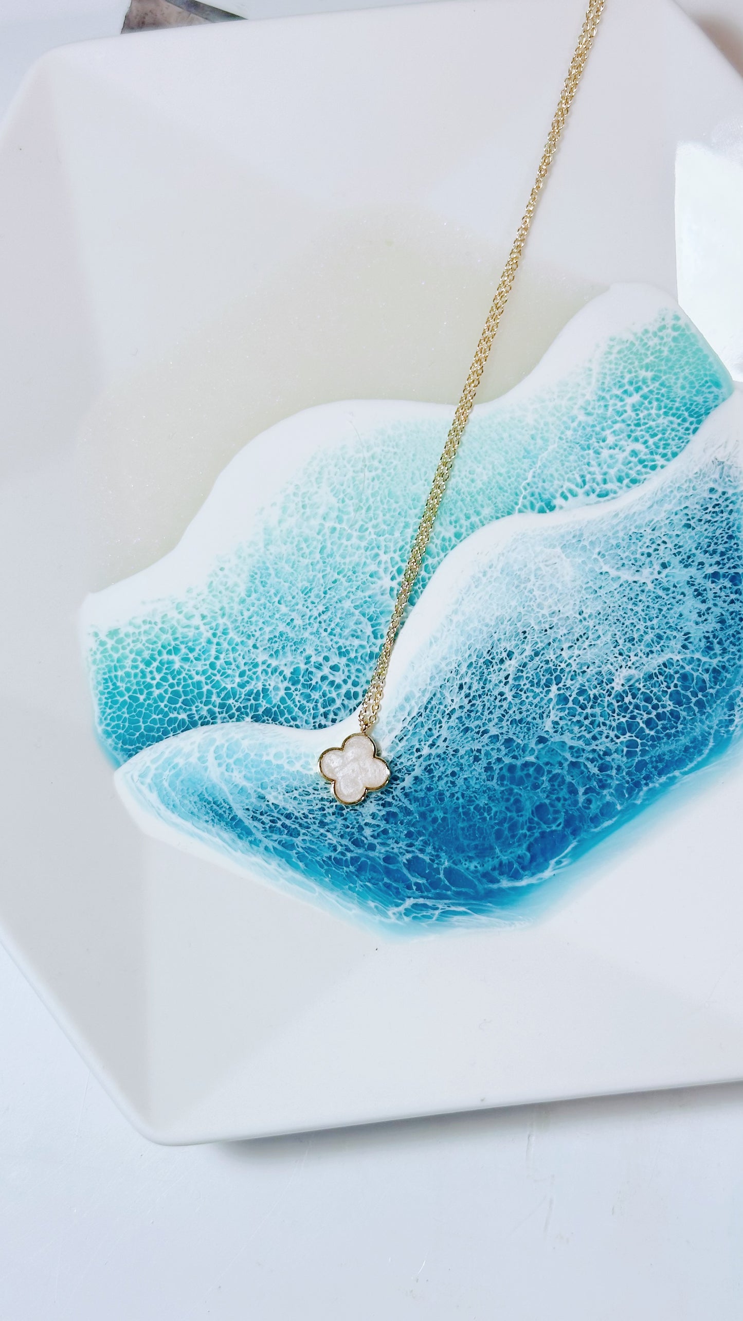 Gold Clover Charm Necklace