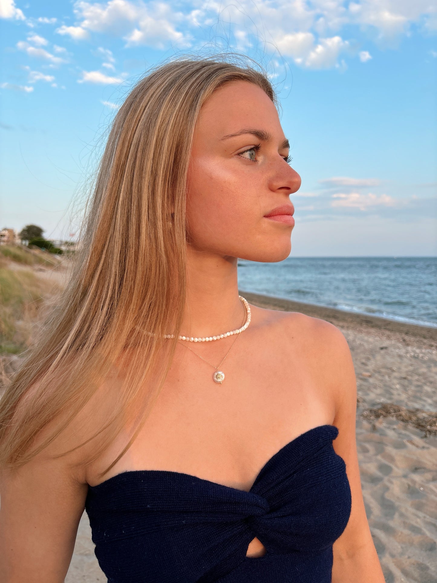 Sanibel Pearl Seashell Necklace
