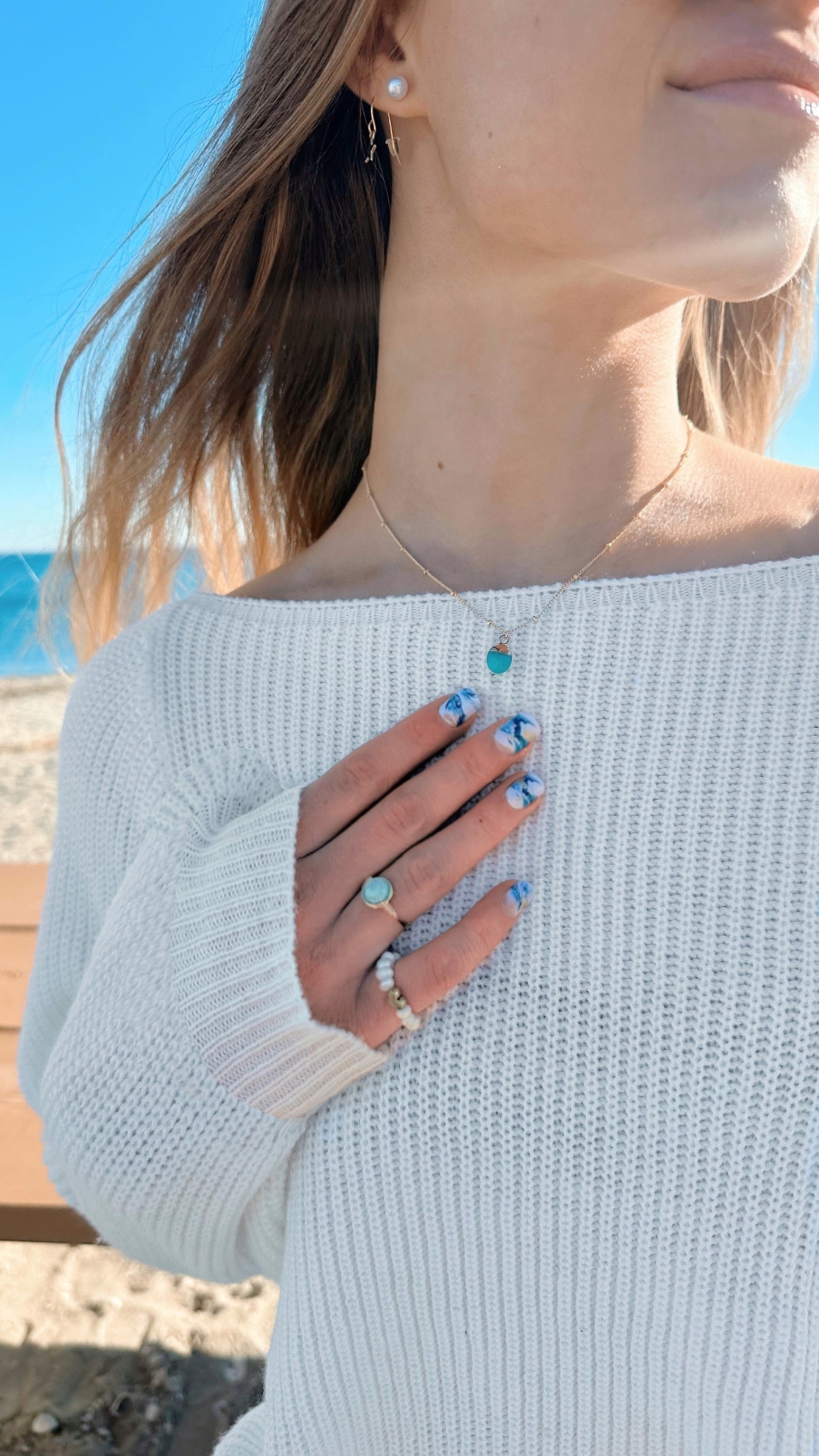 Turquoise Nugget Gemstone Necklace