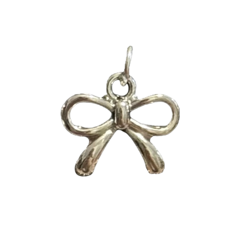 Silver Bow Charm