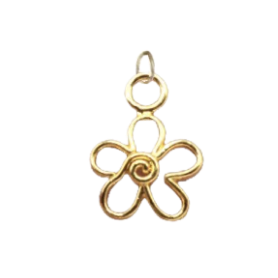 Dainty Gold Flower Charm