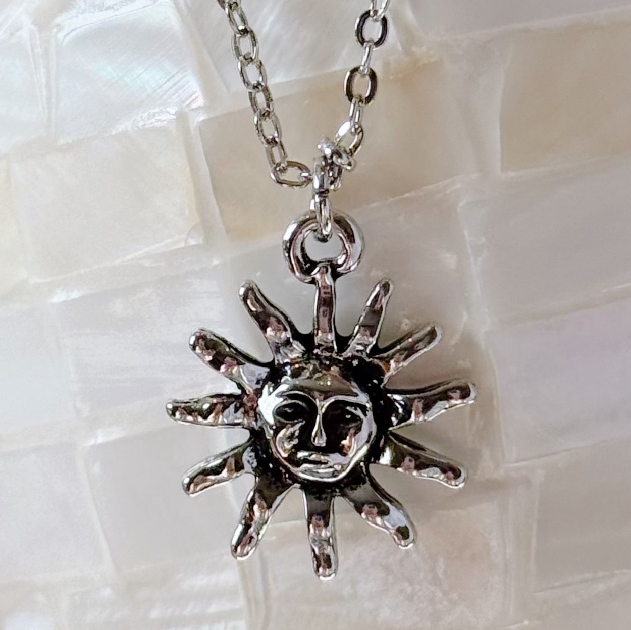 Silver Sun Necklace