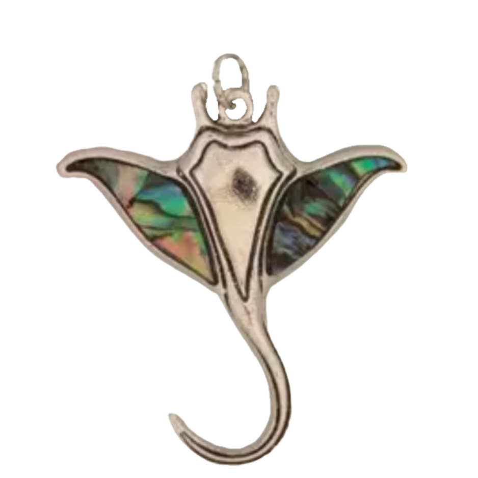 Large Silver Stingray Charm