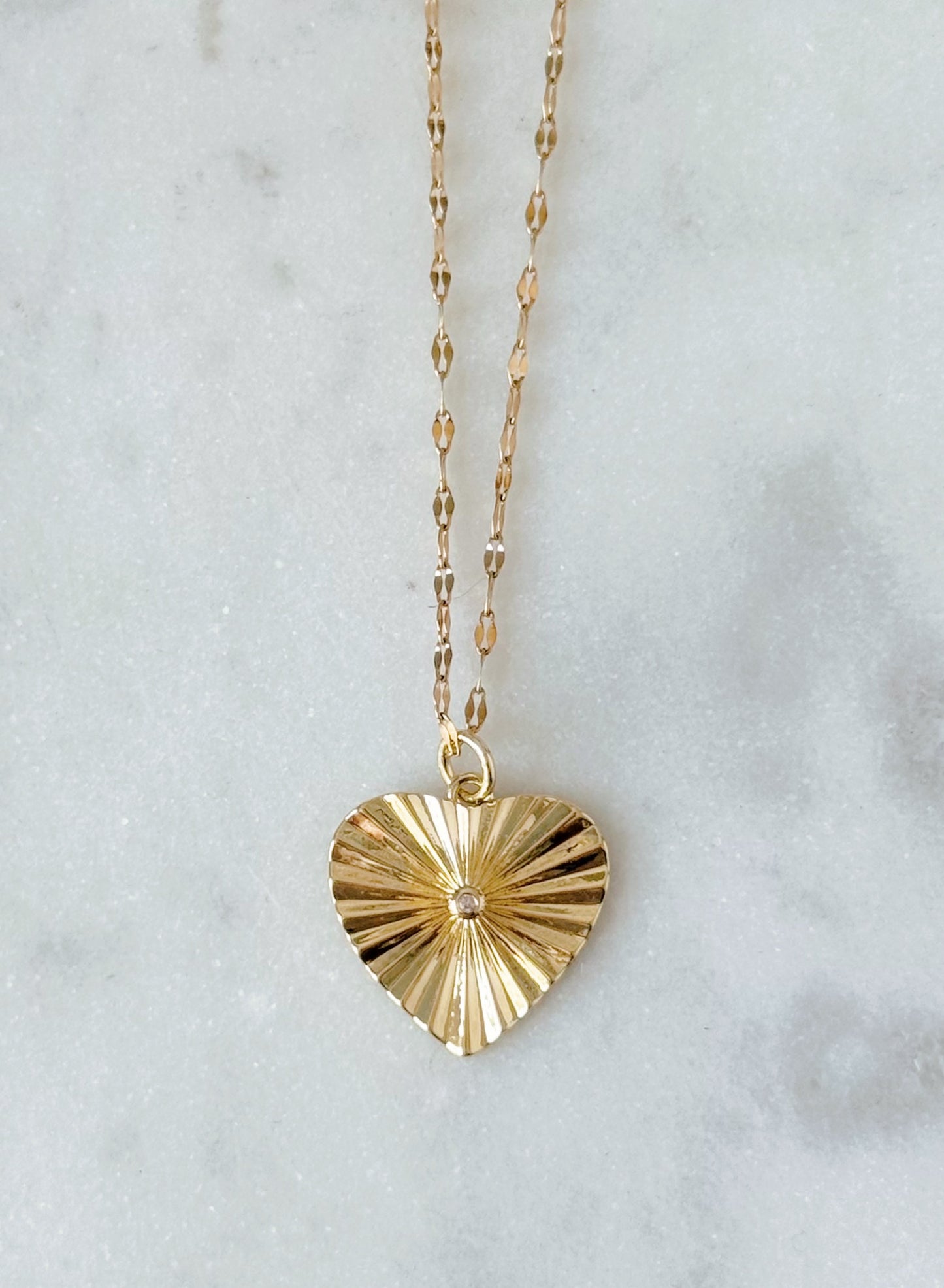 Golden Hour Heart Necklace