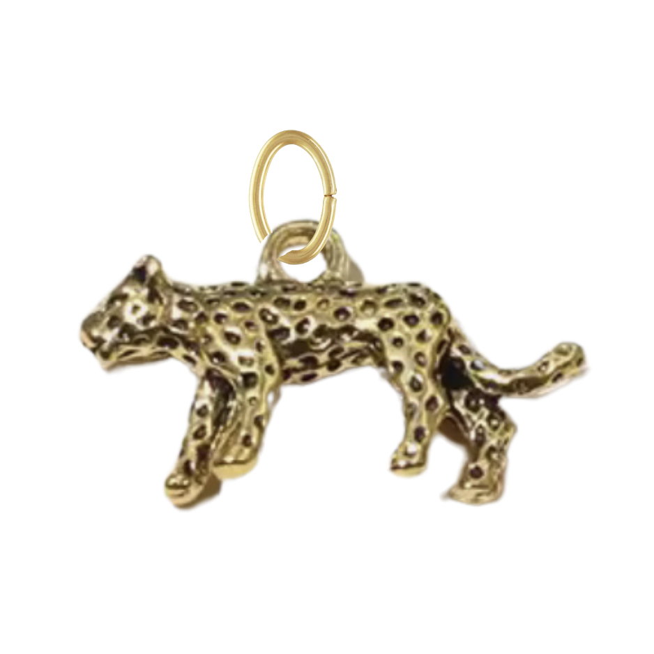 Gold Cheetah Charm