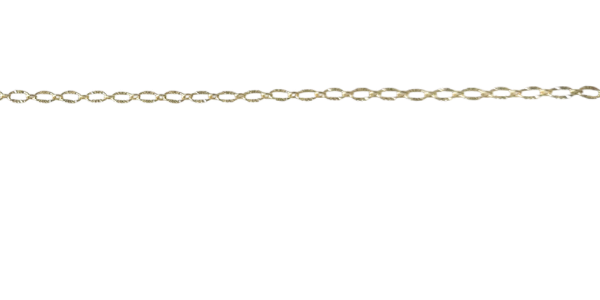 Dainty Gold Textured Oval Paperclip Chain