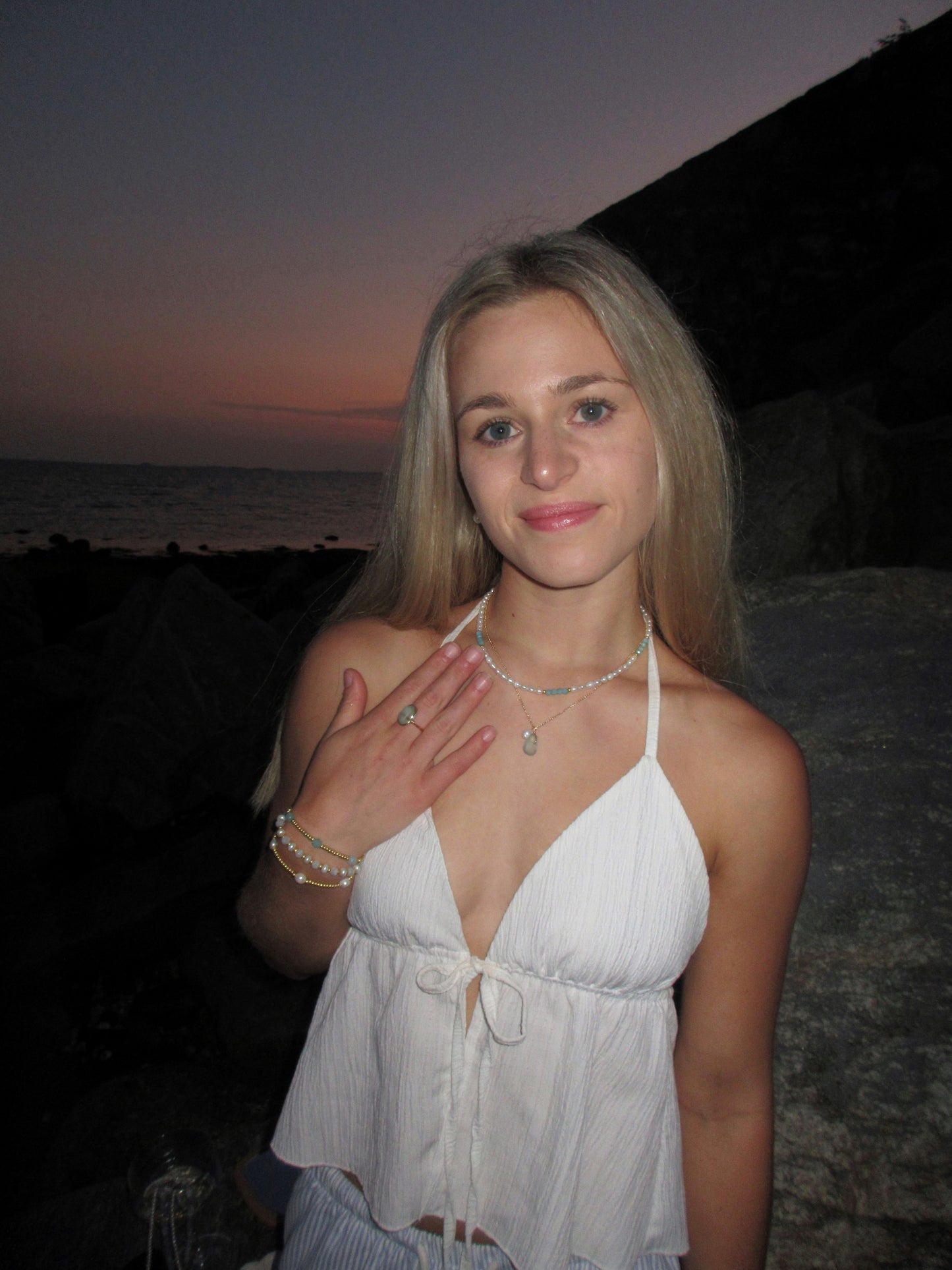 Sea Glass & Pearl Necklace