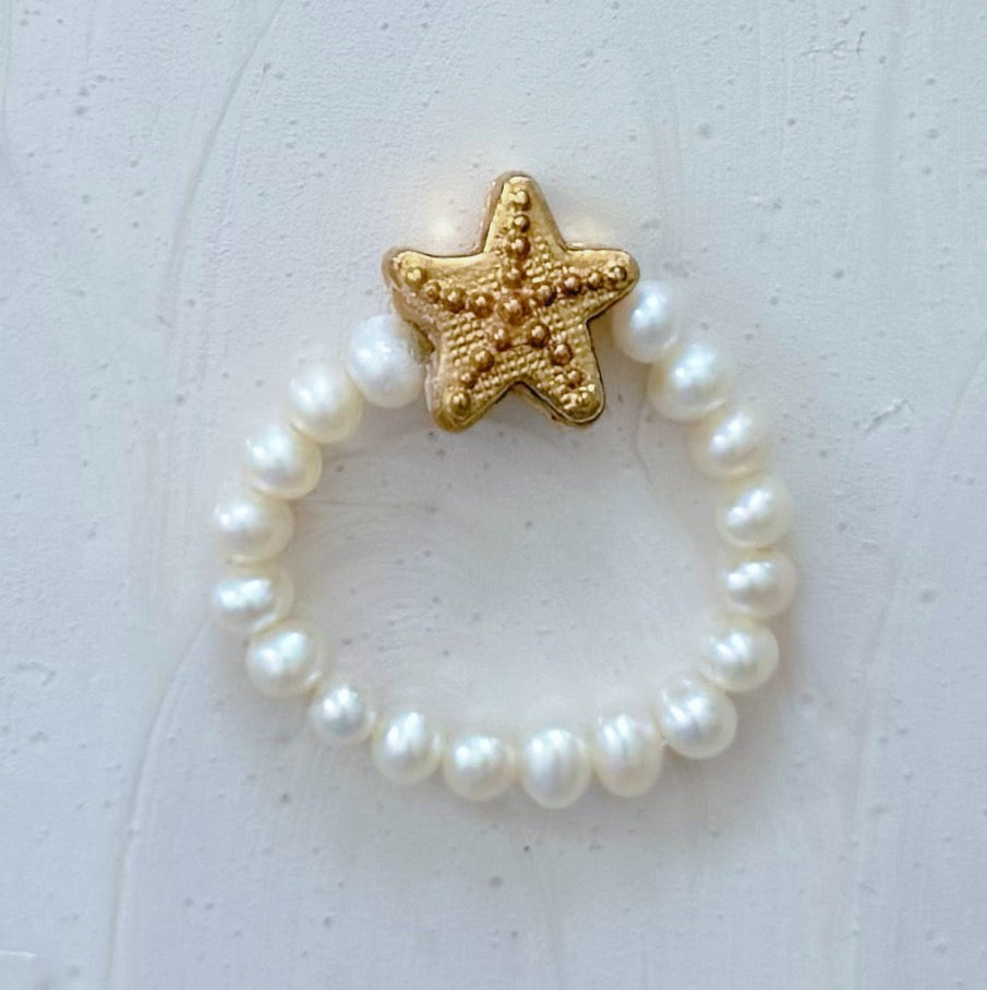 Pearl Starfish Ring