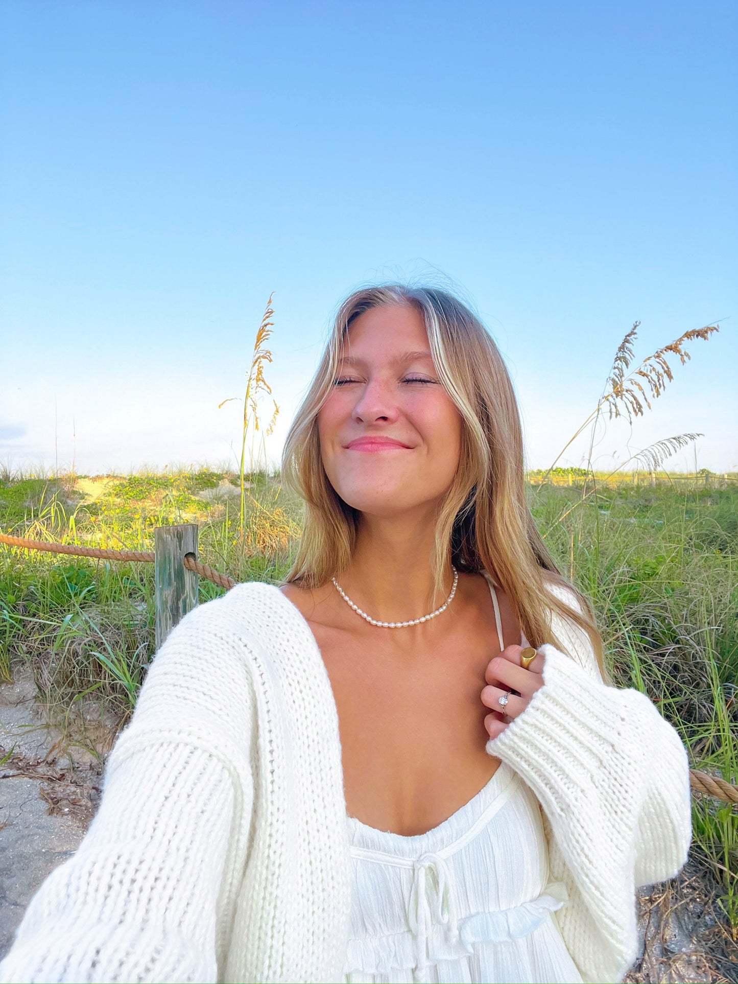 Rice Pearl Toggle Necklace