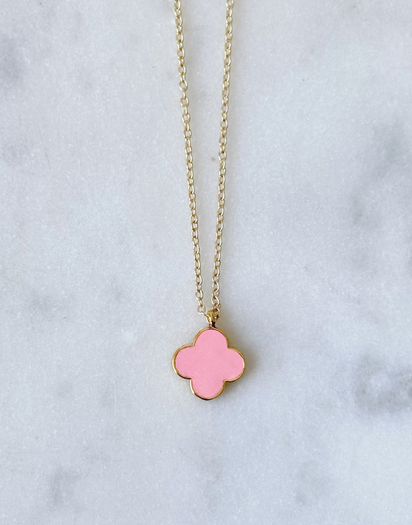 Gold Clover Charm Necklace