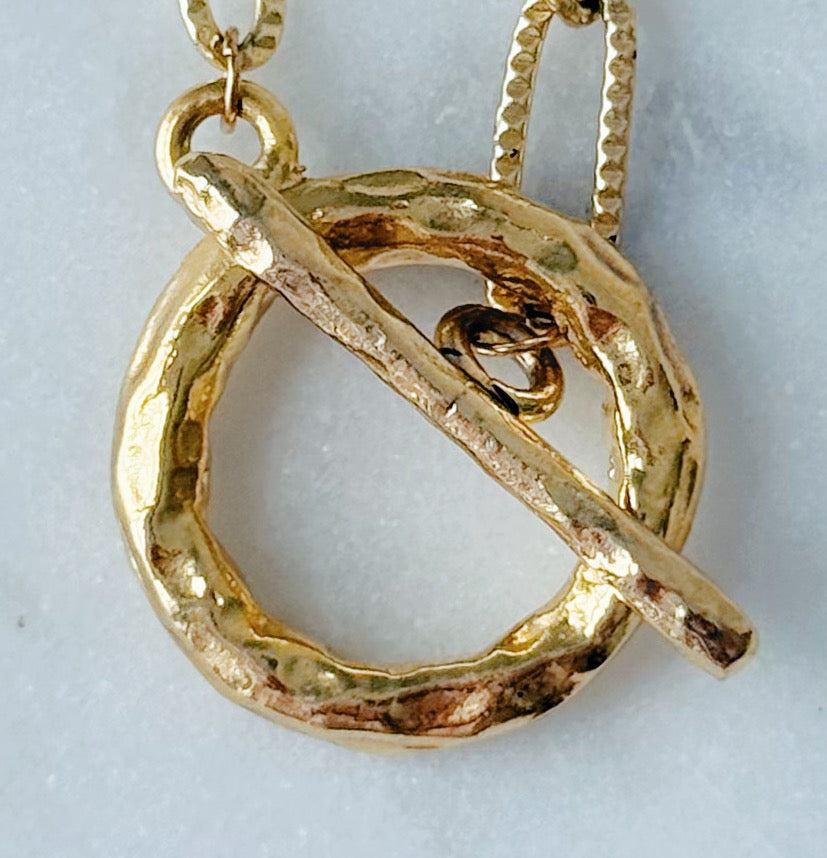 Chunky Textured Toggle Necklace