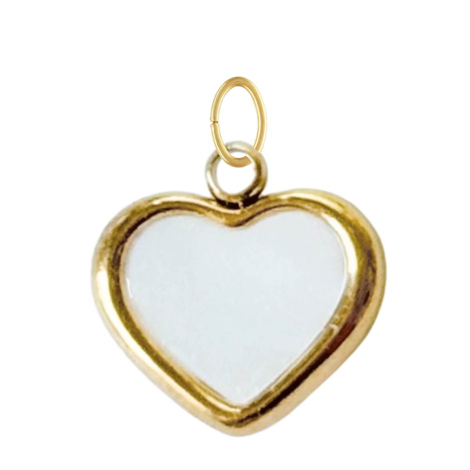 Small Mother of Pearl Heart Charm