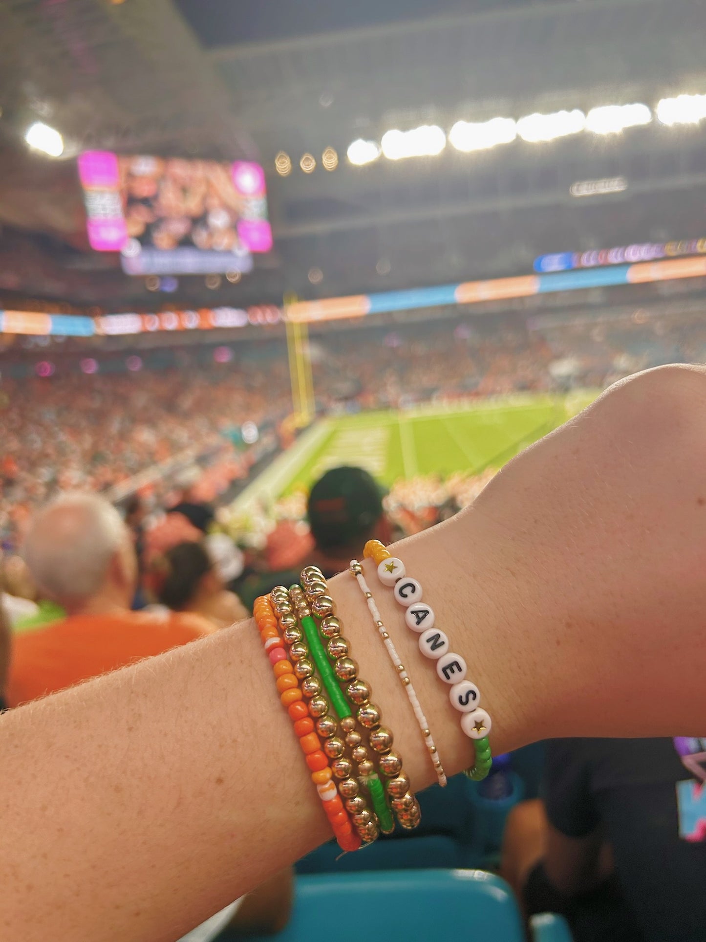 UMiami gameday beaded bracelet