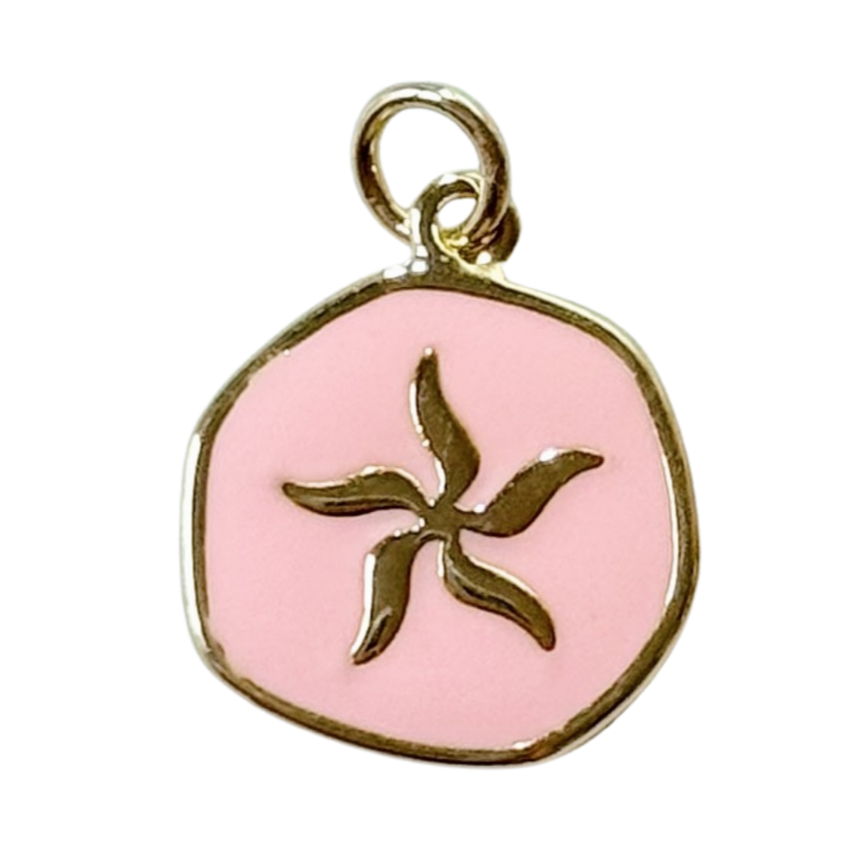 Pink Round Starfish Pendant