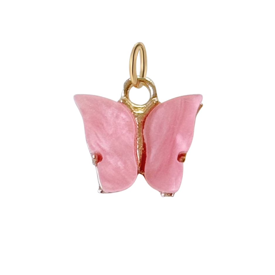 Hot Pink Butterfly Charm