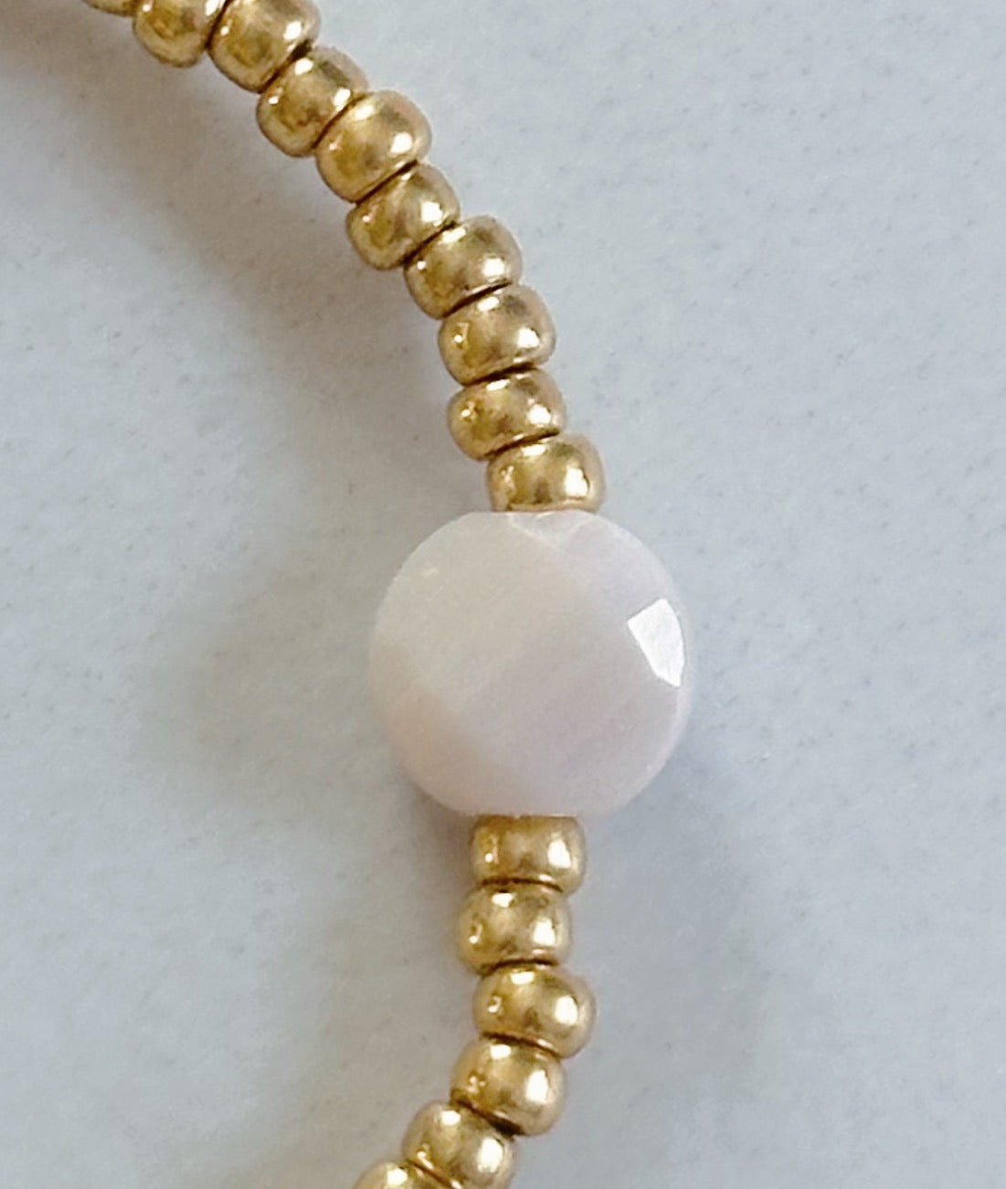 Peach Slices Beaded Bracelet