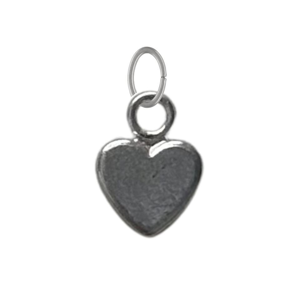 Tiny Silver Heart Charm