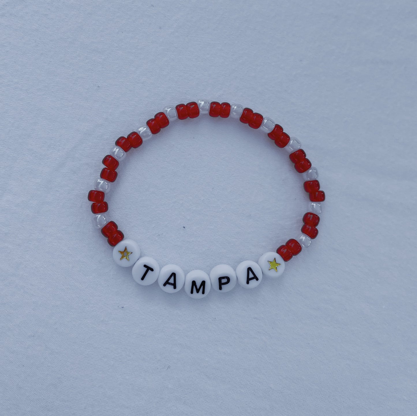 U of Tampa beaded bracelet